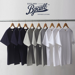 BPCALL32织vintage日本重磅厚实纯棉面料短袖T恤三本针打底男女款