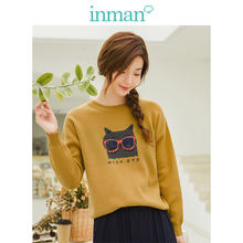 inman茵曼旗舰店套头毛衣女2018冬装新款韩版chic打底针织衫上衣图片