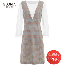 GLORIA/歌莉娅女装2018秋季假两件连衣裙188C4E59E图片