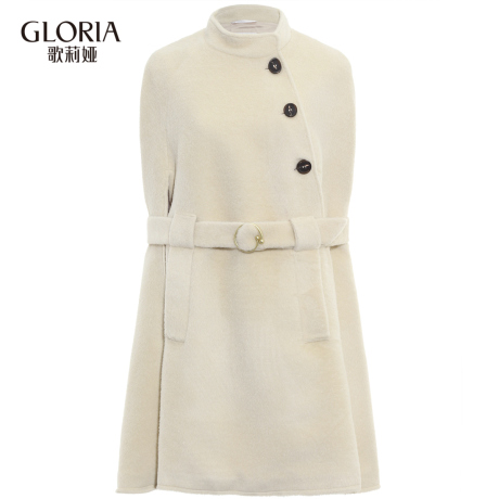 双11预|GLORIA/歌莉娅女装2018冬季小立领斗篷大衣18CE6E790商品大图