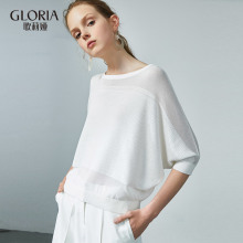 GLORIA/歌莉娅2018年秋季毛织打花阔型上衣188J5H030图片
