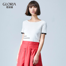 GLORIA/歌莉娅2018年夏季天丝毛织上衣185K5G300图片
