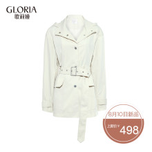 GLORIA/歌莉娅女装2018春季新款连帽短风衣外套181C6E34A图片