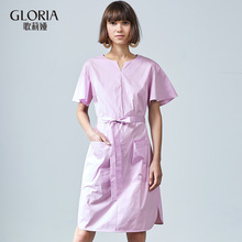 GLORIA/歌莉娅女装2018夏季2分喇叭袖连衣裙186P4BB70图片