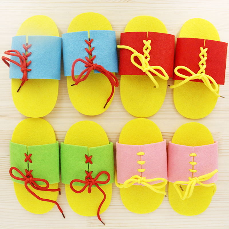 幼儿园区角玩具活动区生活区益智区域自制系鞋