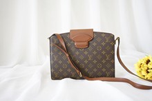 LV路易威登vintage红皮古董单肩斜挎包二手正品中古包