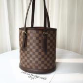 LV棋盘格小水桶单肩包手提包正品二手中古vintage女包