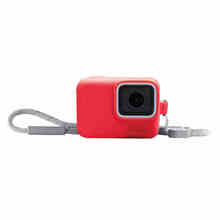 GoPro原装硅胶套+挂绳用于HERO5,6,7,BLACK相机-红色