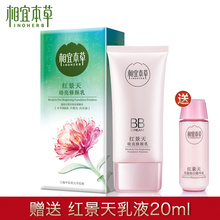 红景天幼亮修颜乳50g裸妆粉底液提亮肤色遮瑕隔离霜 相宜本草BB霜
