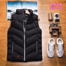 秋冬充电全身加热保暖背心三档可调 冬季骑行电热羽绒马甲