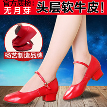 真皮现代跳舞女鞋 软底广场舞鞋 民族舞鞋 春夏季2019新款 杨艺舞蹈鞋
