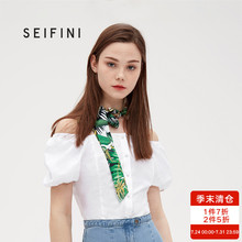 诗凡黎2018夏新韩范chic小清新上衣一字领纯棉白衬衫女短袖图片