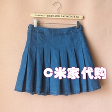 拉夏贝尔夏装2018新款7m正品高腰牛仔短裙半身裙A字裙子70011005图片