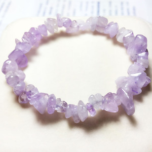天然薰衣草紫水晶碎石手链