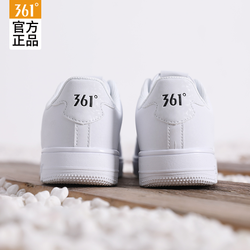 361 Women's Shoe Board Shoes 2019 Autumn New Little White Shoes 361 Degree Cherry Blossom Pink Thick Sole Versatile Breathable Sports Shoes for Women