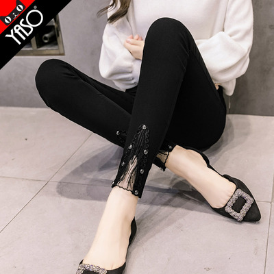 打底裤女薄款春秋季2018新款黑色紧身九分小脚铅笔显瘦韩版夏外穿