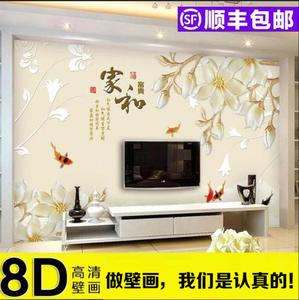欧式客厅电视背景墙壁纸简约温馨卧室自粘无纺
