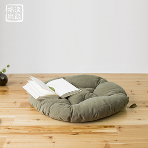 五角星圆形榻榻米亚麻坐垫 