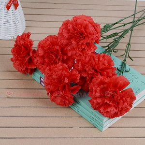 千羽帆仿真花单支康乃馨丁香花艺插花送老师长辈绢花假花塑料花