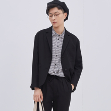 黑色薄款 New.G正装 knighttom2019夏季新品 两粒扣贴袋休闲西服