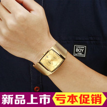 潮男炫酷2019新款 潮流防水方形手表男 瑞士长方形正品 手表个性 男士