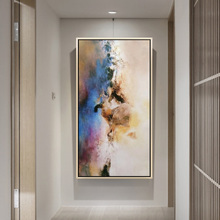 饰画大幅赵无极抽象画现代简约客厅沙发墙 定制手绘油画入户玄关装