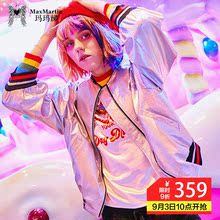 玛玛绨银色皮衣外套女2018新款韩版潮宽松chic港风原宿短款上衣酷图片