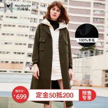 玛玛绨2018秋冬新款大牌时尚羊毛呢子外套女中长款修身毛呢大衣图片