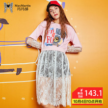 玛玛绨早秋卫衣女ins潮2018新款韩版时尚拼接显瘦bf圆领粉色上衣图片