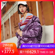 【双11专享】玛玛绨2018秋冬新款亮面连帽羽绒服女白鸭绒加厚外套图片