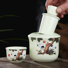 烫酒热酒暖酒器家用清酒黄酒白酒杯二两半斤 景德镇陶瓷温酒壶套装