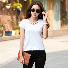 短袖t恤女2018夏装新款韩版学生宽松白色体恤衫圆领半袖上衣服潮图片