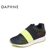 网面时尚 平底女单鞋 旅游鞋 达芙妮秋款 运动休闲布鞋 单鞋 Daphne