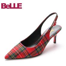 BRX33AH8 专款 百丽凉鞋 细高跟尖头女鞋 2018春新品 Belle