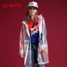 Et Boite/法文箱子秋季新品透明长袖个性设计连帽外套女E182Z001图片