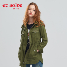 Et Boite/法文箱子秋季时尚镶钻收腰外套女韩版E162Z001图片
