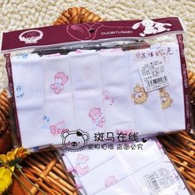 4586 喂奶巾 多比兔纯棉印花手帕 6条装 方巾 专柜正品