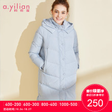 阿依莲2018冬季新款韩国修身显瘦宽松茧型加厚中长款羽绒服女图片