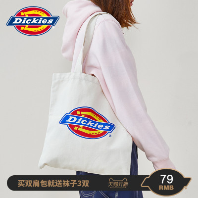 Dickies官方秋冬新品LOGO印花大容量休闲帆布袋184G90EC13