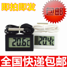 数显数字水温计鱼缸冰箱水族龟婴儿测温仪 带防水探头 电子温度计