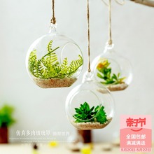 创意清新微景观玻璃瓶空中吊饰个性家装客厅房间挂件家居软装饰品