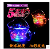 亚克力倒水就亮感应七彩发光杯子会闪光酒杯礼物搞怪杯子 抖音同款