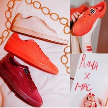 美国代购正品PUMA x MAC彪马女板鞋口红色联名50周年联名限量款