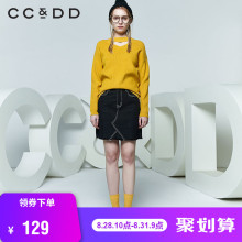 CCDD2018春装新品专柜正品韩版圆领镂空套头长袖针织衫女毛衫上衣图片