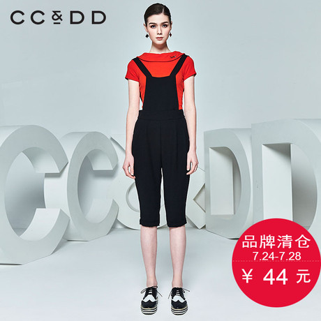 CCDD夏装新品专柜正品时尚气质露肩一字领女短袖T恤打底衫商品大图