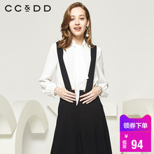 CCDD2018秋装新品专柜正品时尚修身浅色长袖衬衫女甜美薄款上衣图片