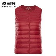 波司登2018新款羽绒马甲女短款马夹背心B80130010图片