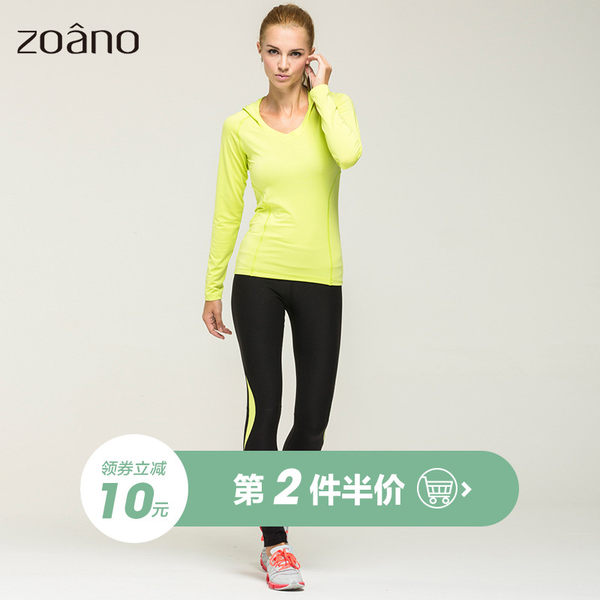 佐纳瑜伽运动套装女秋冬健身房瑜珈服上衣紧身裤跑步长袖显瘦速干