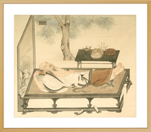 精品高档国画 工笔画 人物 纯手绘 高士卧榻图 客厅大堂装饰画