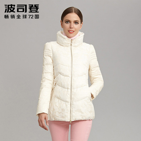 波司登甜美公主淑女风时尚修身短款羽绒服女气质立领冬装B1401088商品大图